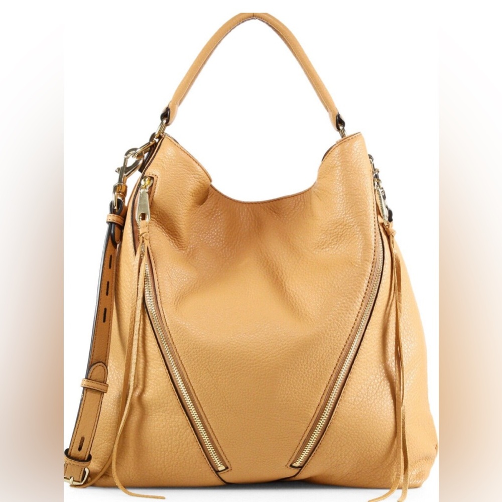 Elegant Rebaccaminoff Tan Leather Hobo Bag